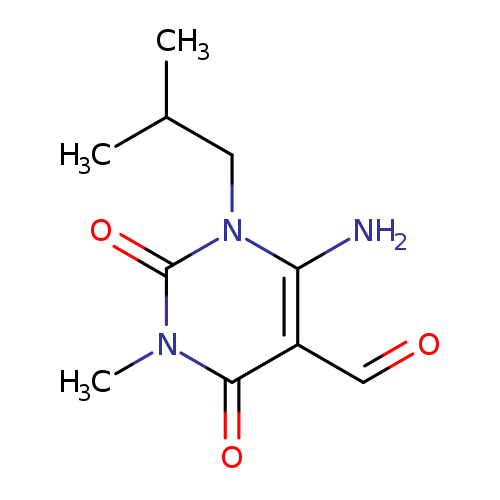 5-Pyrimidinecarboxaldehyde,6-amino-1,2,3,4-tetrahydro-3-methyl-1-(2-methylpropyl)-2,4-dioxo-