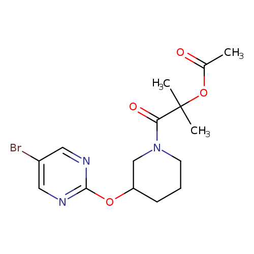 1-{3-[(5-bromopyrimidin-2-yl)oxy]piperidin-1-yl}-2-methyl-1-oxopropan-2-yl acetate