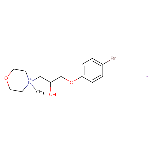 4-[3-(4-bromophenoxy)-2-hydroxypropyl]-4-methylmorpholin-4-ium iodide
