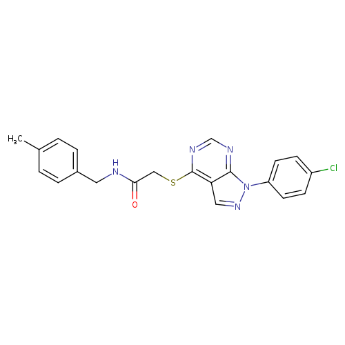 2-{[1-(4-chlorophenyl)-1H-pyrazolo[3,4-d]pyrimidin-4-yl]sulfanyl}-N-[(4-methylphenyl)methyl]acetamide