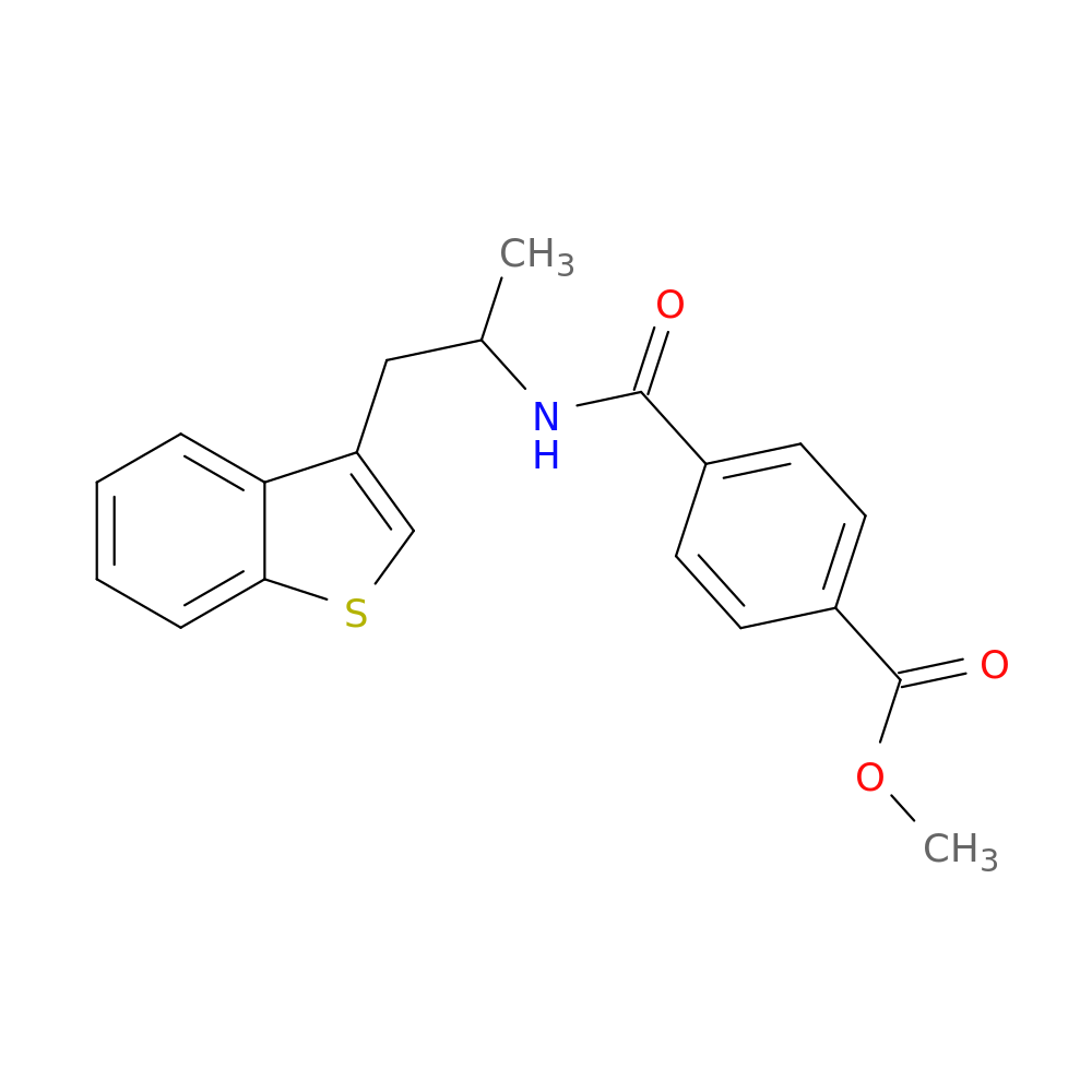 methyl 4-{[1-(1-benzothiophen-3-yl)propan-2-yl]carbamoyl}benzoate