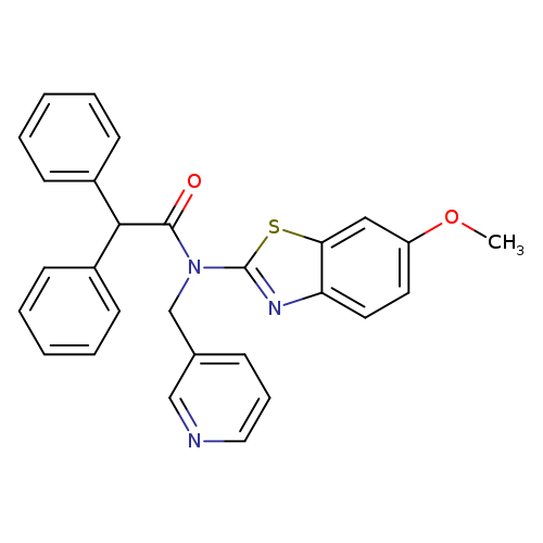 N-(6-methoxy-1,3-benzothiazol-2-yl)-2,2-diphenyl-N-[(pyridin-3-yl)methyl]acetamide