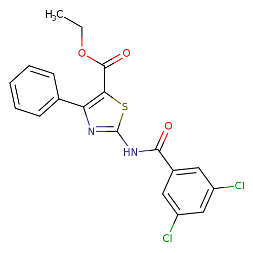ethyl 2-(3,5-dichlorobenzamido)-4-phenyl-1,3-thiazole-5-carboxylate