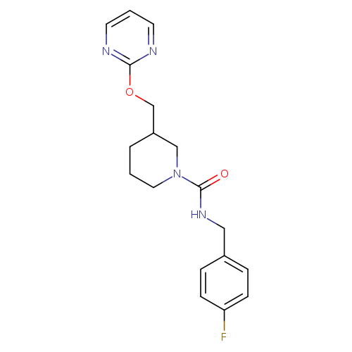 N-[(4-fluorophenyl)methyl]-3-[(pyrimidin-2-yloxy)methyl]piperidine-1-carboxamide