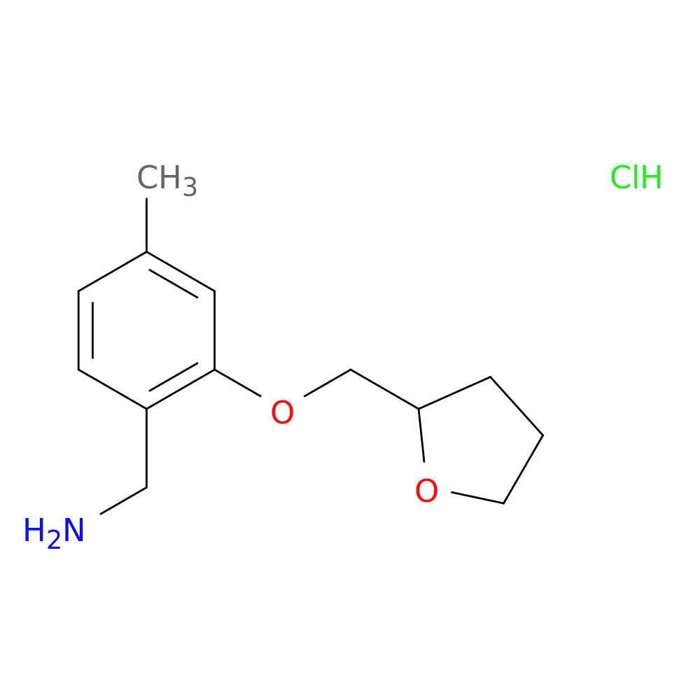 1-{4-methyl-2-[(oxolan-2-yl)methoxy]phenyl}methanamine hydrochloride