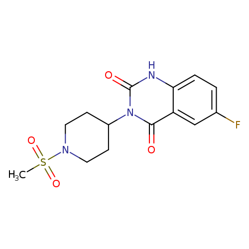 6-fluoro-3-(1-methanesulfonylpiperidin-4-yl)-1,2,3,4-tetrahydroquinazoline-2,4-dione
