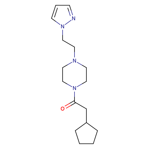 2-cyclopentyl-1-{4-[2-(1H-pyrazol-1-yl)ethyl]piperazin-1-yl}ethan-1-one