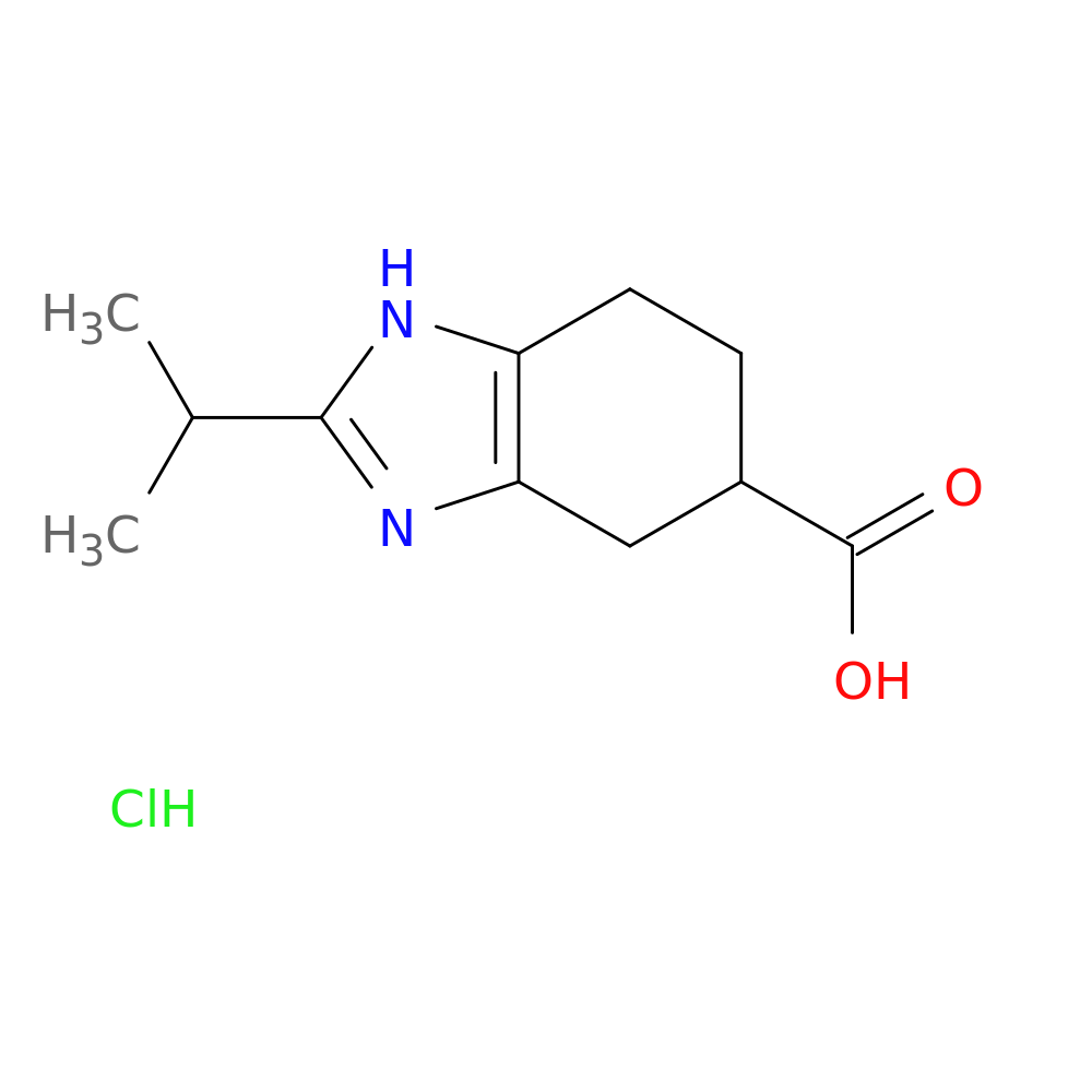 2-(propan-2-yl)-4,5,6,7-tetrahydro-1H-1,3-benzodiazole-5-carboxylic acid hydrochloride
