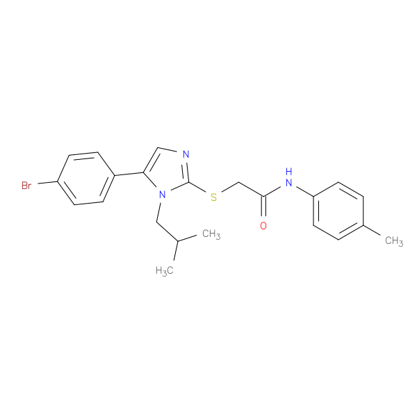 2-{[5-(4-bromophenyl)-1-(2-methylpropyl)-1H-imidazol-2-yl]sulfanyl}-N-(4-methylphenyl)acetamide