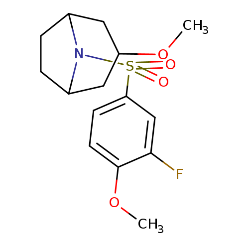 8-(3-fluoro-4-methoxybenzenesulfonyl)-3-methoxy-8-azabicyclo[3.2.1]octane