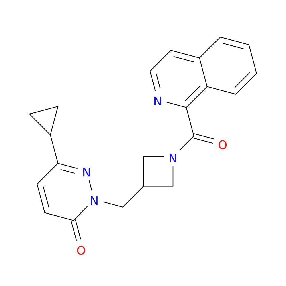 6-cyclopropyl-2-{[1-(isoquinoline-1-carbonyl)azetidin-3-yl]methyl}-2,3-dihydropyridazin-3-one