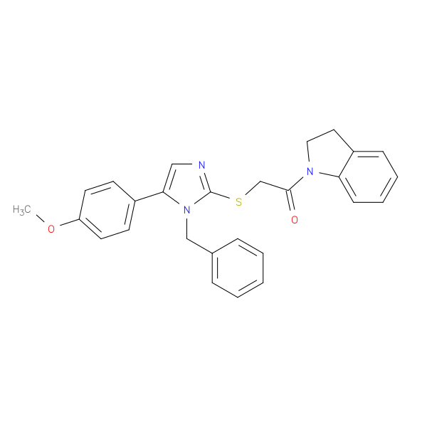 2-{[1-benzyl-5-(4-methoxyphenyl)-1H-imidazol-2-yl]sulfanyl}-1-(2,3-dihydro-1H-indol-1-yl)ethan-1-one