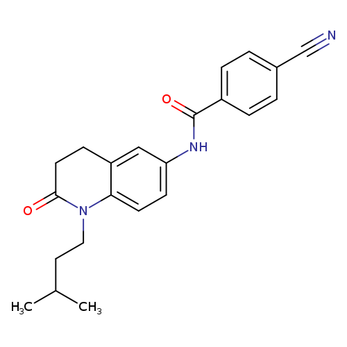4-cyano-N-[1-(3-methylbutyl)-2-oxo-1,2,3,4-tetrahydroquinolin-6-yl]benzamide