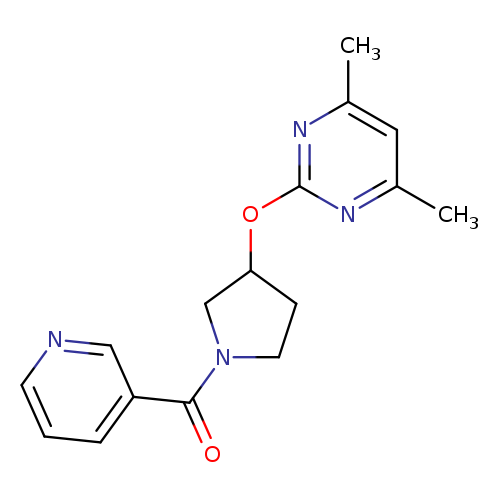 4,6-dimethyl-2-{[1-(pyridine-3-carbonyl)pyrrolidin-3-yl]oxy}pyrimidine