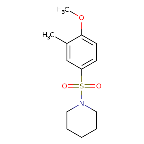 4-Methoxy-3-methylphenyl piperidin-1-yl sulphone, 2-Methyl-4-[(piperidin-1-yl)sulphonyl]anisole