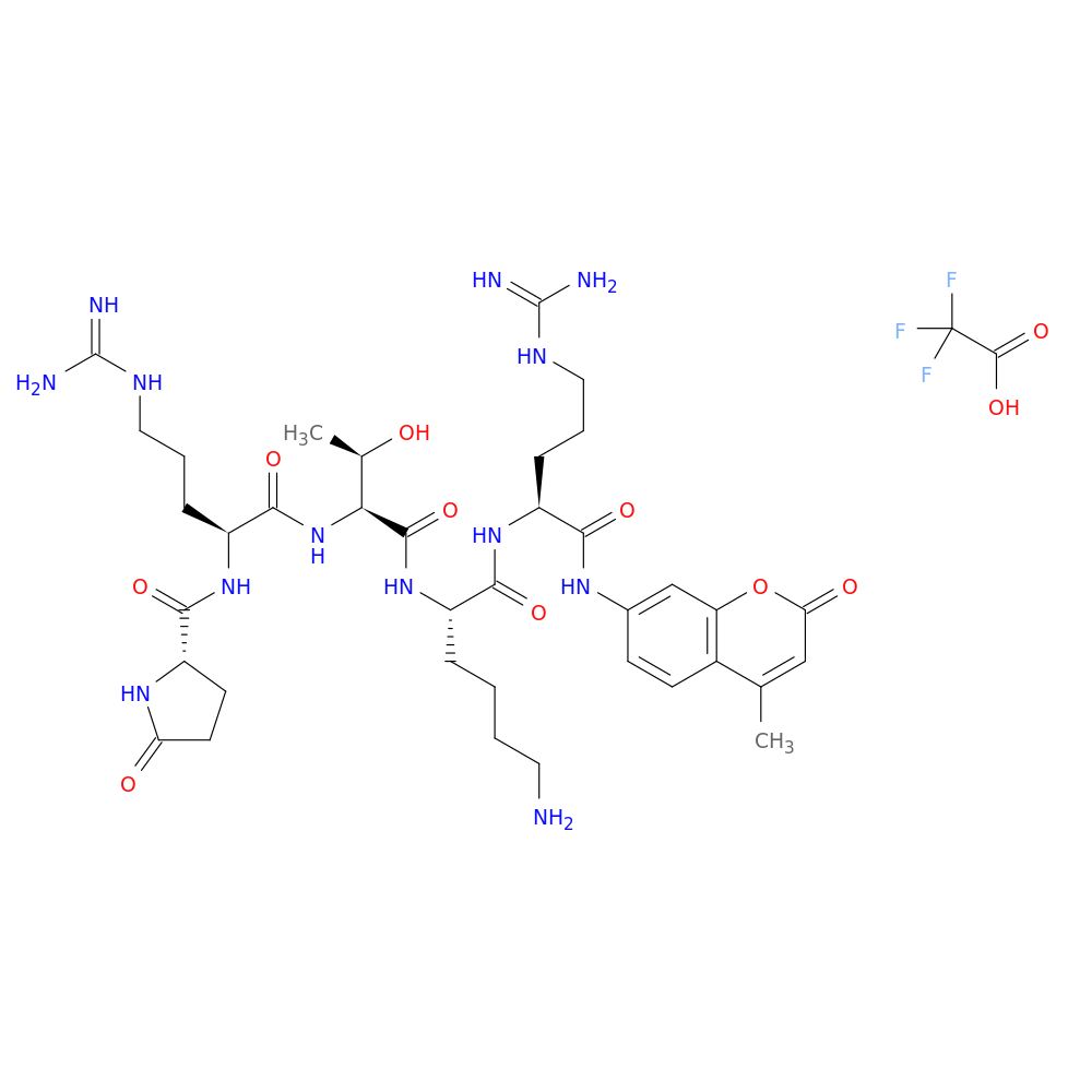 L-Pyroglutamyl-arg-thr-lys-arg-7-amido-4-methylcoumarin trifluoroacetate salt