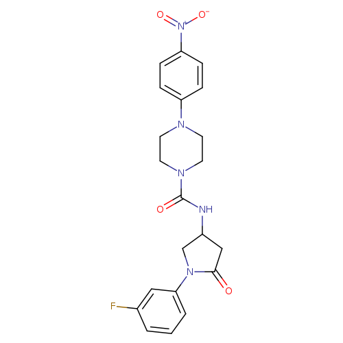 N-[1-(3-fluorophenyl)-5-oxopyrrolidin-3-yl]-4-(4-nitrophenyl)piperazine-1-carboxamide