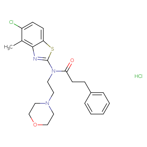 N-(5-chloro-4-methyl-1,3-benzothiazol-2-yl)-N-[2-(morpholin-4-yl)ethyl]-3-phenylpropanamide hydrochloride
