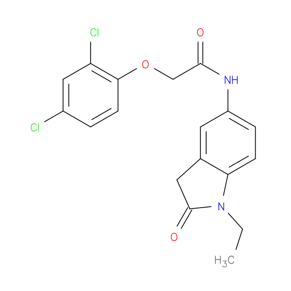 2-(2,4-dichlorophenoxy)-N-(1-ethyl-2-oxo-2,3-dihydro-1H-indol-5-yl)acetamide