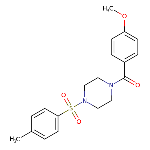 methyl 4-({4-[(4-methylphenyl)sulfonyl]-1-piperazinyl}carbonyl)phenyl ether
