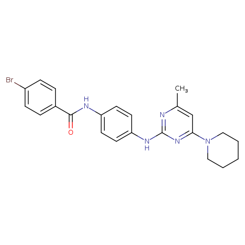 4-bromo-N-(4-{[4-methyl-6-(piperidin-1-yl)pyrimidin-2-yl]amino}phenyl)benzamide