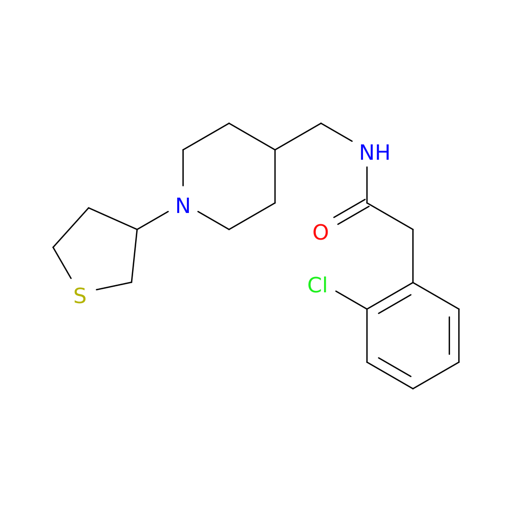 2-(2-chlorophenyl)-N-{[1-(thiolan-3-yl)piperidin-4-yl]methyl}acetamide