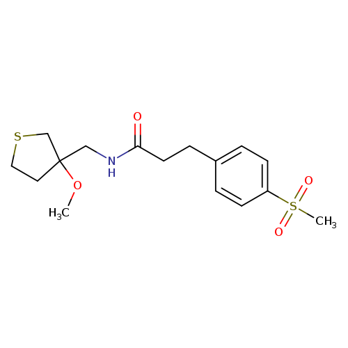 3-(4-methanesulfonylphenyl)-N-[(3-methoxythiolan-3-yl)methyl]propanamide
