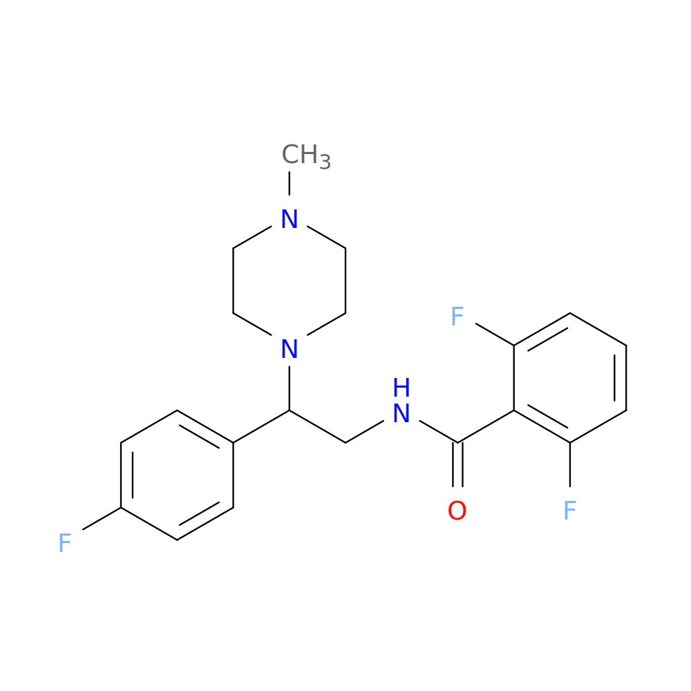 2,6-difluoro-N-[2-(4-fluorophenyl)-2-(4-methylpiperazin-1-yl)ethyl]benzamide