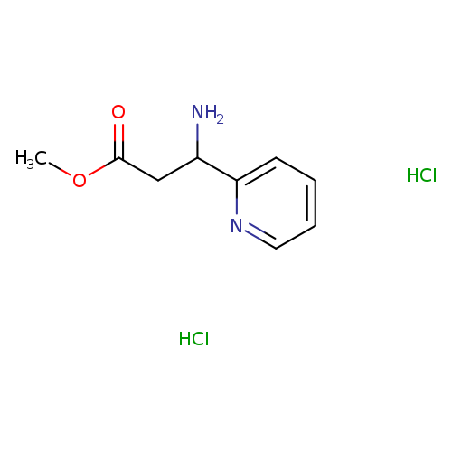2-Pyridinepropanoic acid, β-amino-, methyl ester, hydrochloride (1:2)