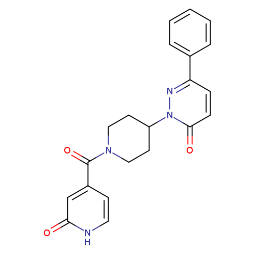 2-[1-(2-oxo-1,2-dihydropyridine-4-carbonyl)piperidin-4-yl]-6-phenyl-2,3-dihydropyridazin-3-one