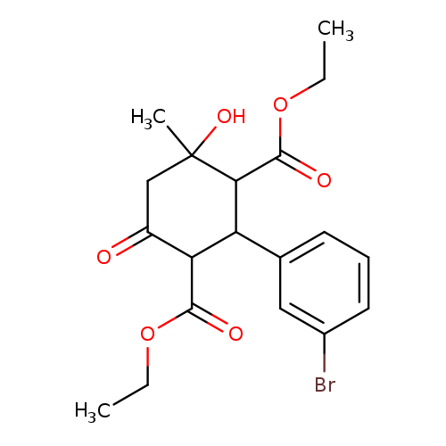 1,3-diethyl 2-(3-bromophenyl)-4-hydroxy-4-methyl-6-oxocyclohexane-1,3-dicarboxylate