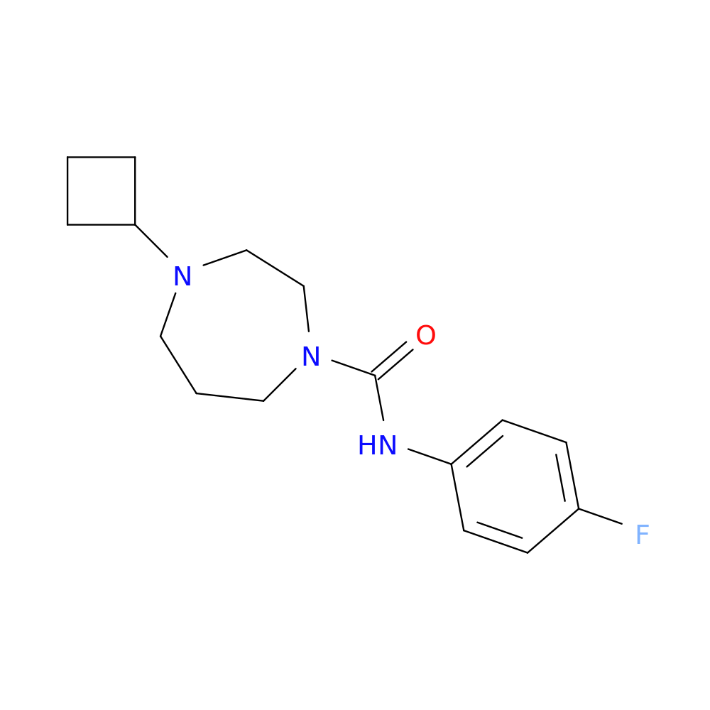 4-cyclobutyl-N-(4-fluorophenyl)-1,4-diazepane-1-carboxamide