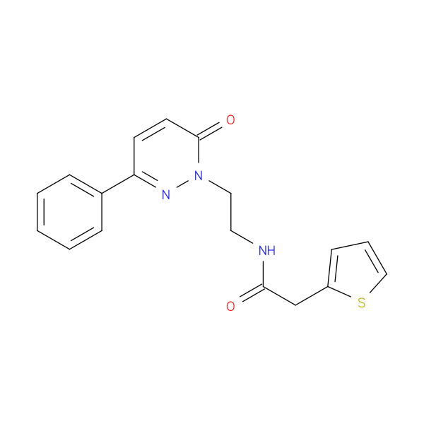 N-[2-(6-oxo-3-phenyl-1,6-dihydropyridazin-1-yl)ethyl]-2-(thiophen-2-yl)acetamide