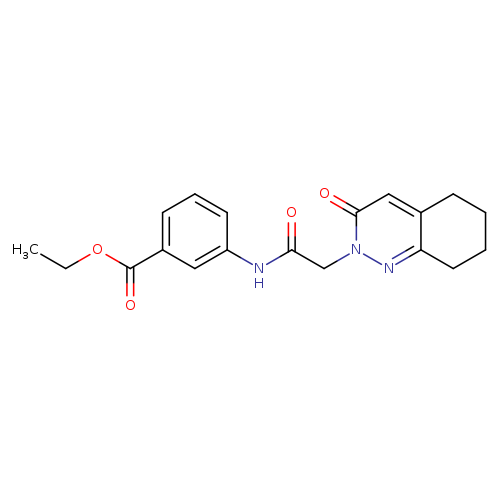 ethyl 3-[2-(3-oxo-2,3,5,6,7,8-hexahydrocinnolin-2-yl)acetamido]benzoate
