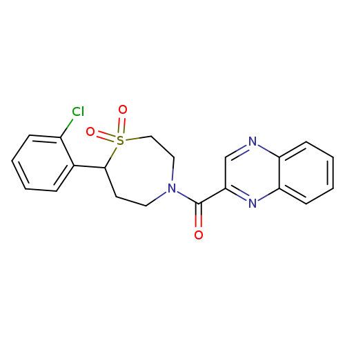 7-(2-chlorophenyl)-4-(quinoxaline-2-carbonyl)-1lambda6,4-thiazepane-1,1-dione
