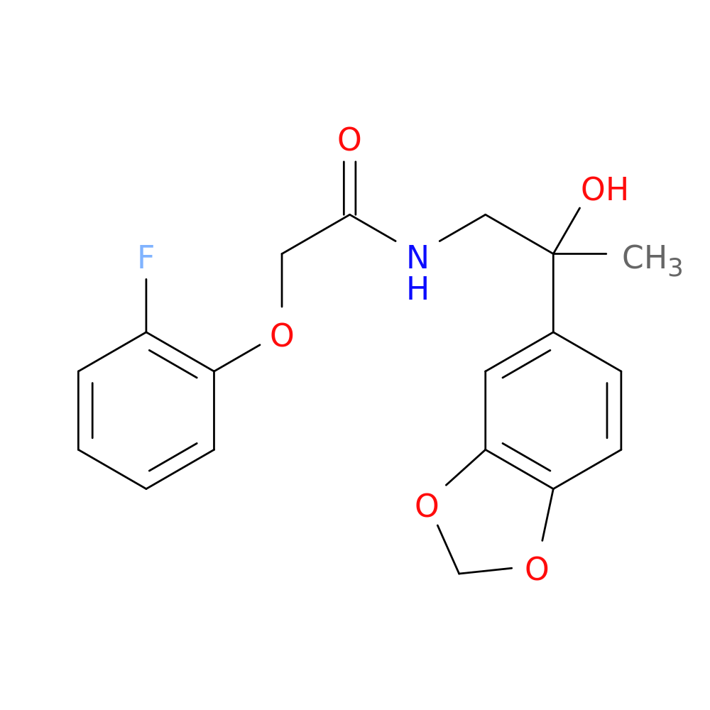 N-[2-(2H-1,3-benzodioxol-5-yl)-2-hydroxypropyl]-2-(2-fluorophenoxy)acetamide