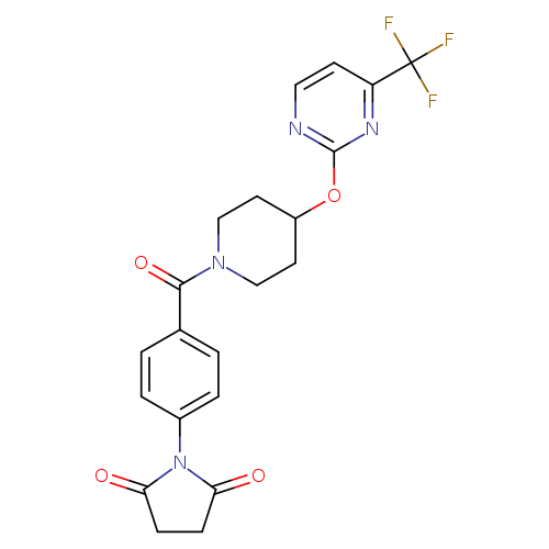 1-[4-(4-{[4-(trifluoromethyl)pyrimidin-2-yl]oxy}piperidine-1-carbonyl)phenyl]pyrrolidine-2,5-dione