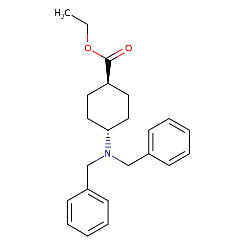 Cyclohexanecarboxylic acid, 4-[bis(phenylmethyl)amino]-, ethyl ester, trans-