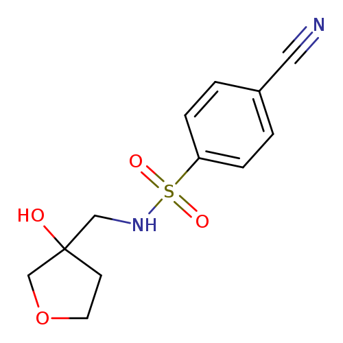 4-cyano-N-[(3-hydroxyoxolan-3-yl)methyl]benzene-1-sulfonamide