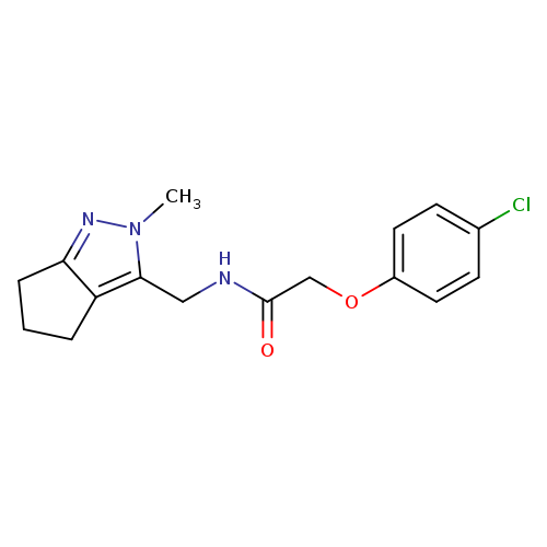 2-(4-chlorophenoxy)-N-({2-methyl-2H,4H,5H,6H-cyclopenta[c]pyrazol-3-yl}methyl)acetamide