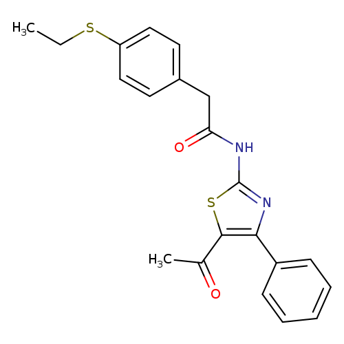 N-(5-acetyl-4-phenyl-1,3-thiazol-2-yl)-2-[4-(ethylsulfanyl)phenyl]acetamide