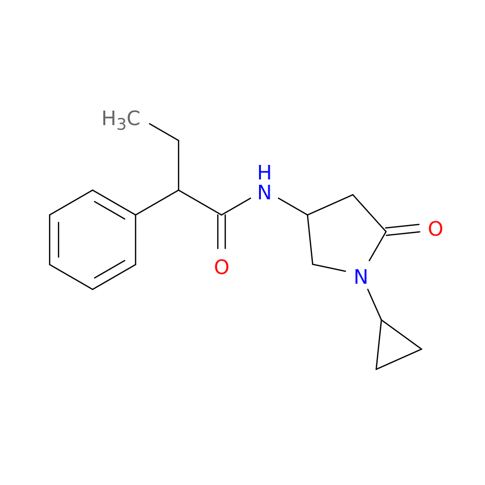 N-(1-cyclopropyl-5-oxopyrrolidin-3-yl)-2-phenylbutanamide