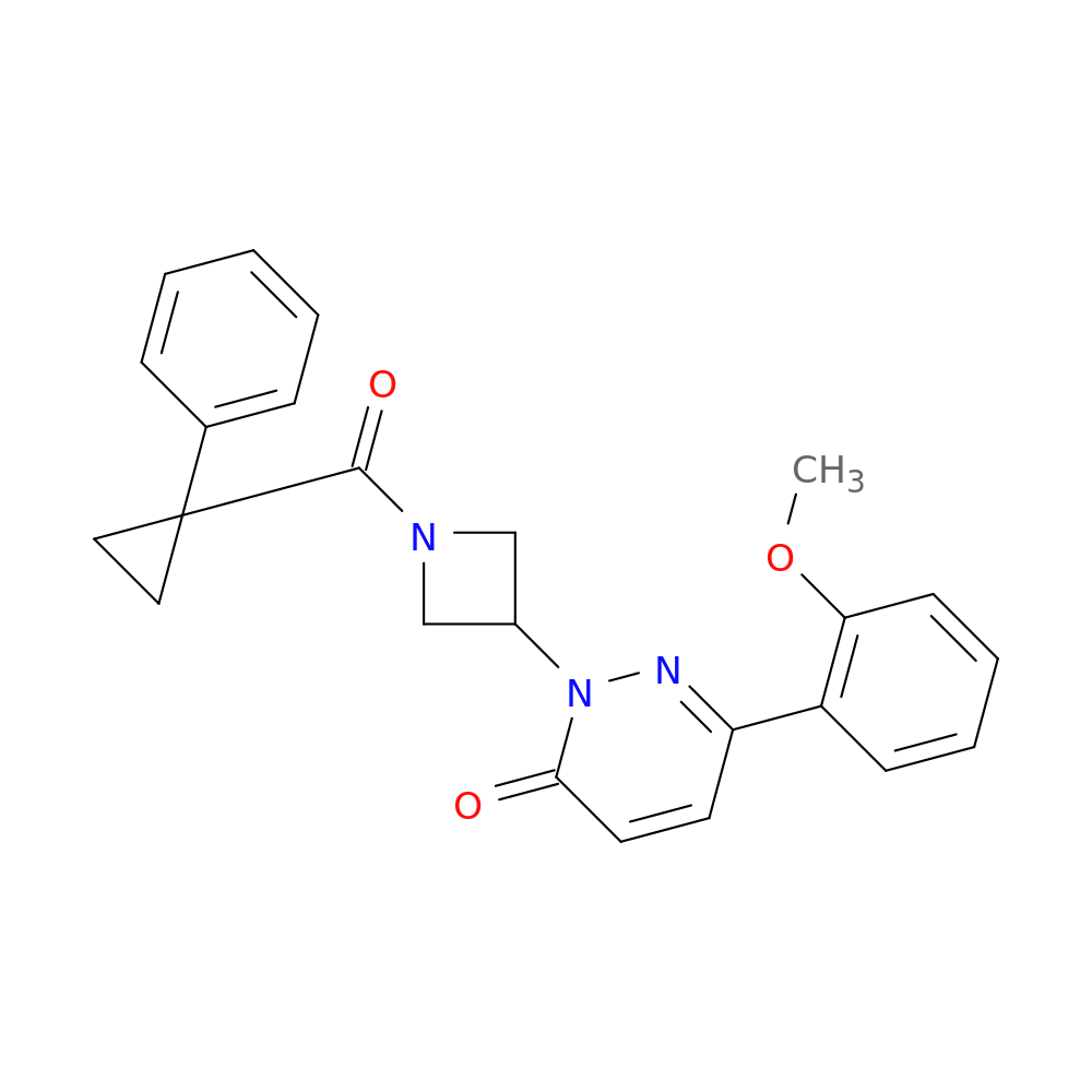 6-(2-methoxyphenyl)-2-[1-(1-phenylcyclopropanecarbonyl)azetidin-3-yl]-2,3-dihydropyridazin-3-one