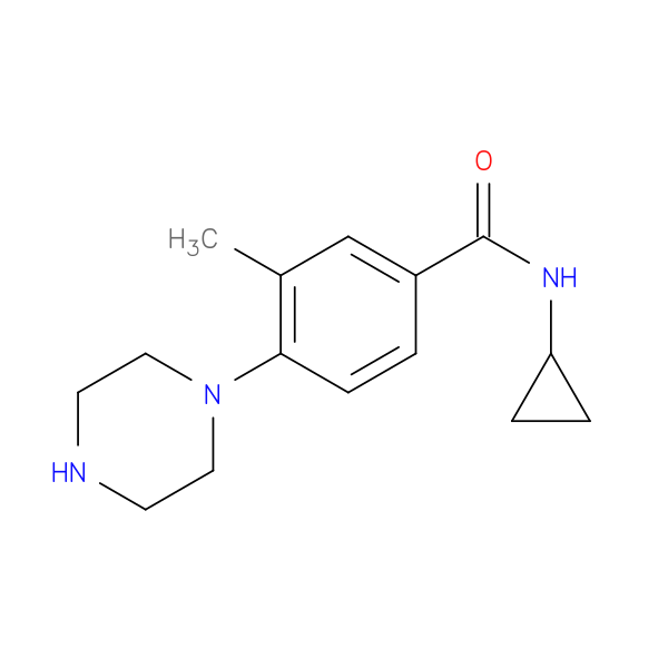 N-Cyclopropyl-3-methyl-4-(piperazin-1-yl)benzamide