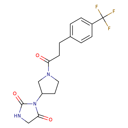 3-(1-{3-[4-(trifluoromethyl)phenyl]propanoyl}pyrrolidin-3-yl)imidazolidine-2,4-dione