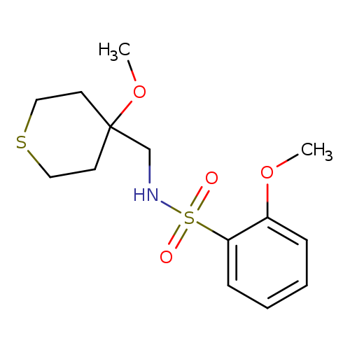 2-methoxy-N-[(4-methoxythian-4-yl)methyl]benzene-1-sulfonamide