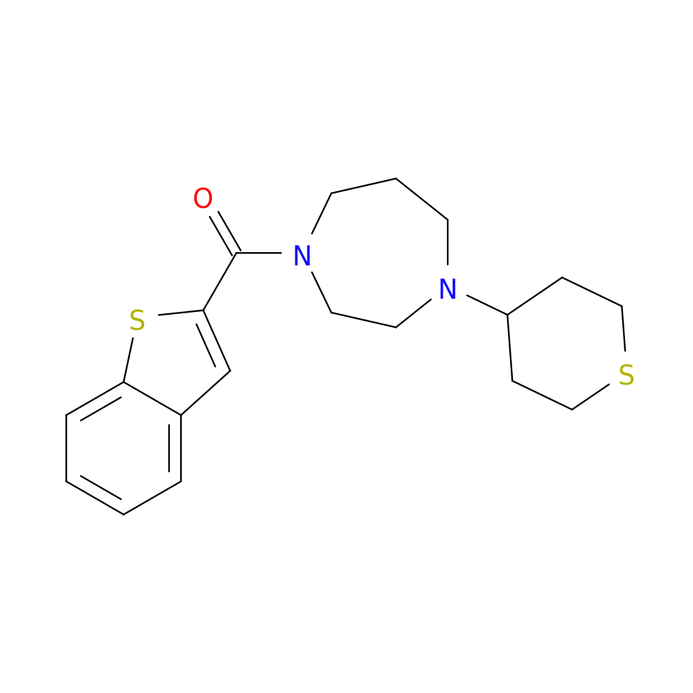 1-(1-benzothiophene-2-carbonyl)-4-(thian-4-yl)-1,4-diazepane