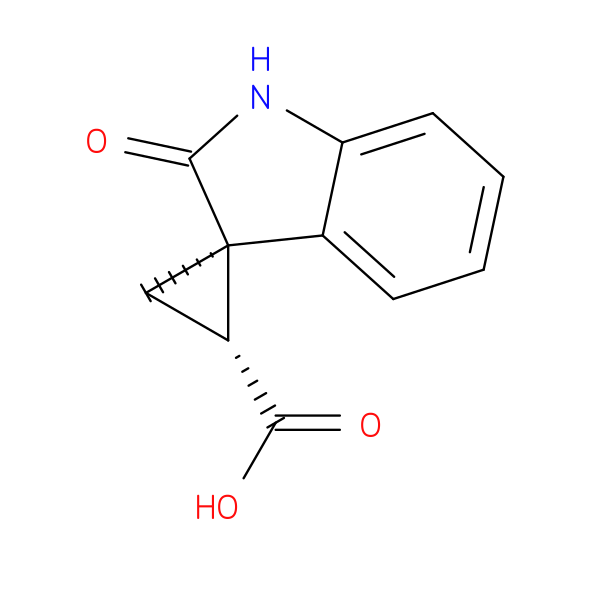 rel-(1R,2R)-1′,2′-Dihydro-2′-oxospiro[cyclopropane-1,3′-[3H]indole]-2-carboxylic acid