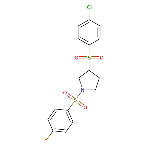 3-(4-chlorobenzenesulfonyl)-1-(4-fluorobenzenesulfonyl)pyrrolidine