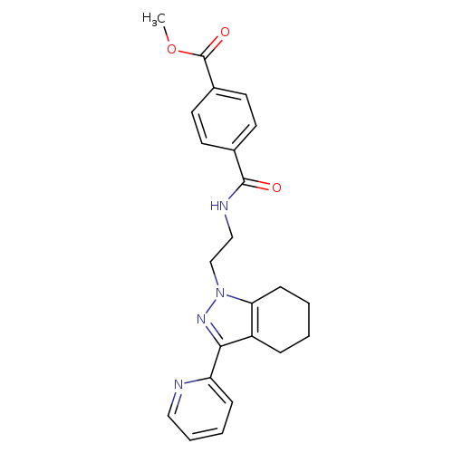methyl 4-({2-[3-(pyridin-2-yl)-4,5,6,7-tetrahydro-1H-indazol-1-yl]ethyl}carbamoyl)benzoate
